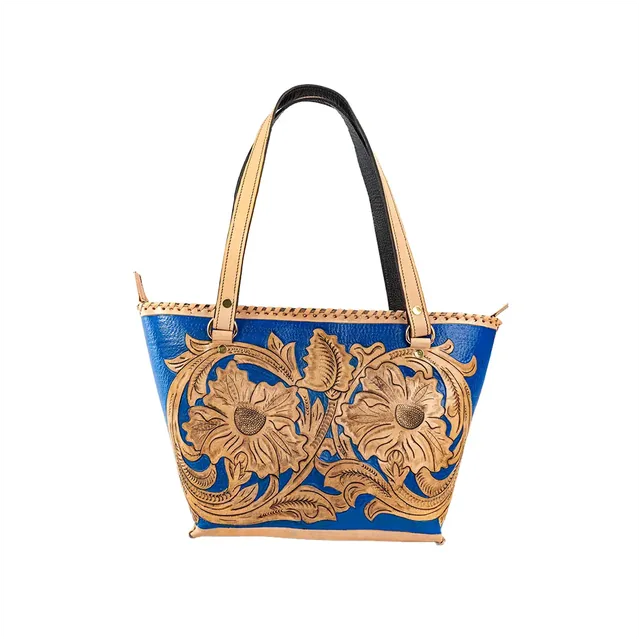 NOVA BLUE en Bicolor: Azul Rey / Piel Natural