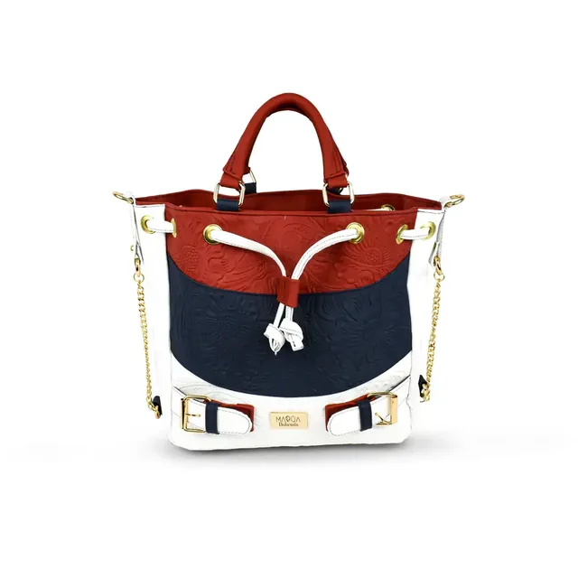 MARINA BOHEMIA en Tricolor: Rojo / Azul Marino / Blanco