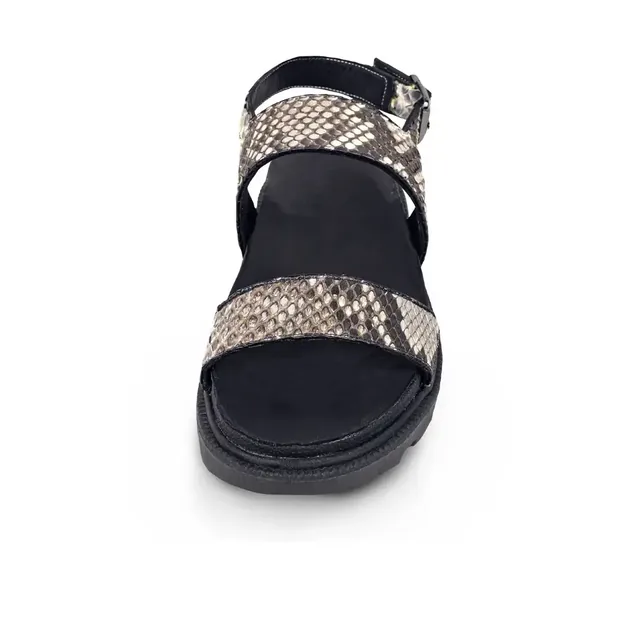 CRÓTALO en Gris, Blanco y Negro (estampado de serpiente)