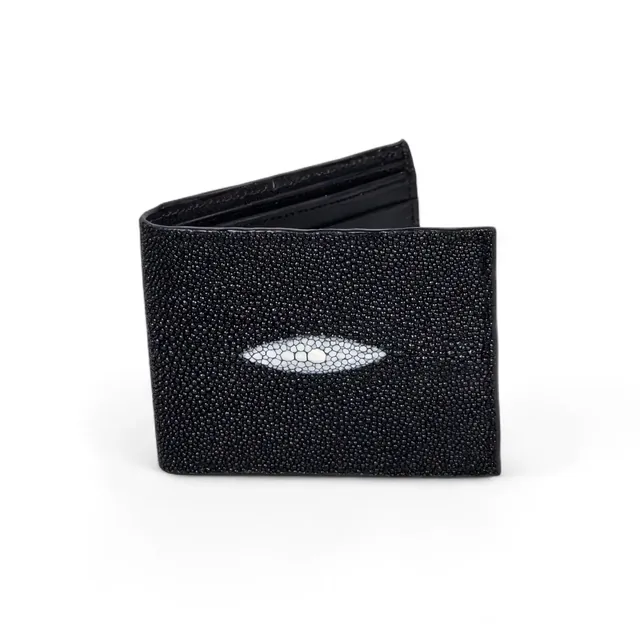 CARTERA MANTARRAYA en Negro (con el 'ojo' central en blanco/crema)